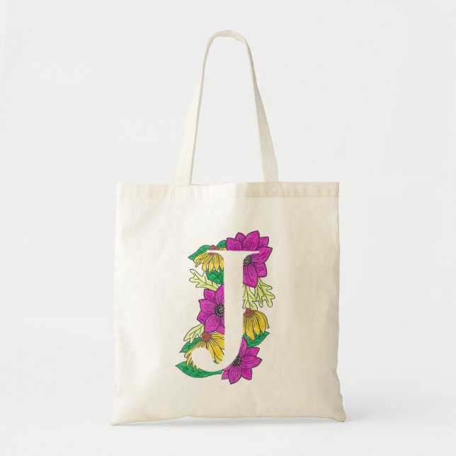 Sac fourre-tout de design "J" coloré (Devant)
