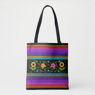 Sac fourre-tout de design mexicain couleur plein