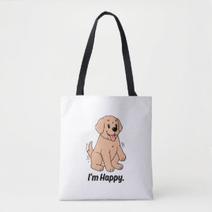 Sac fourre-tout de dessin animé de chiot Retriever