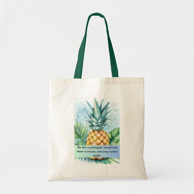 Sac fourre-tout de devis à l'ananas - frais et ins (Devant)
