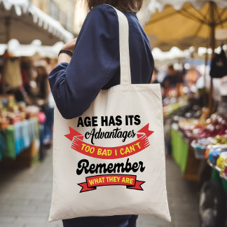 Sac fourre-tout de devis de vieillissement amusant