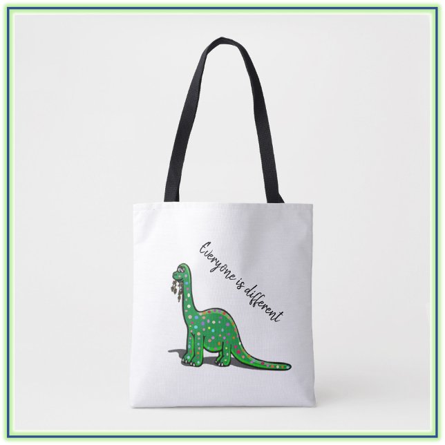 Sac fourre-tout de dinosaure vert mignon (Créateur téléchargé)