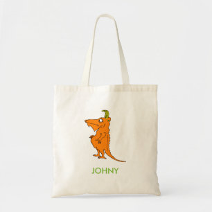 Sac fourre-tout de dragon orange personnalisé