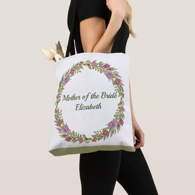Sac fourre-tout de femme de chambre rose rose flor (De près)