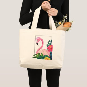 Sac fourre-tout de Flamant rose Tropical esthétiqu