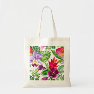 Sac fourre-tout de fleurs d'orchidées hawaïennes