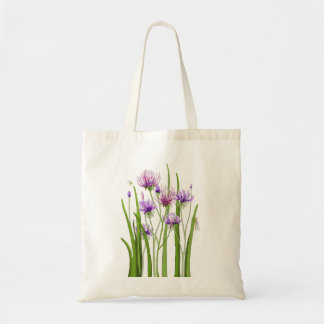 Sac fourre-tout de fleurs violettes et de bogues