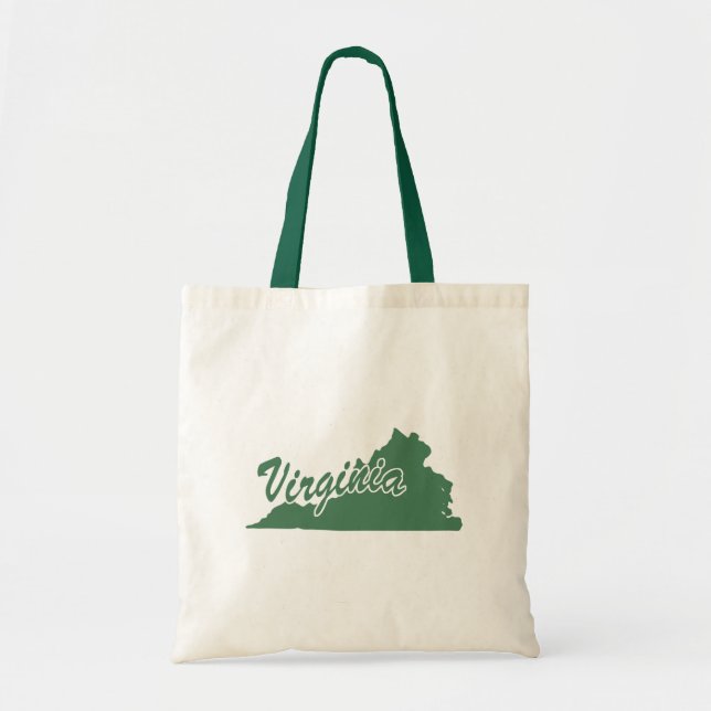 Sac fourre-tout De Forme De L'État Vert De La Virg (Devant)