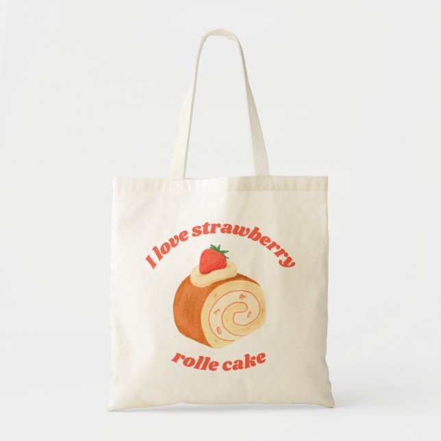 sac fourre-tout de gâteau à la fraise mignonne (Devant)