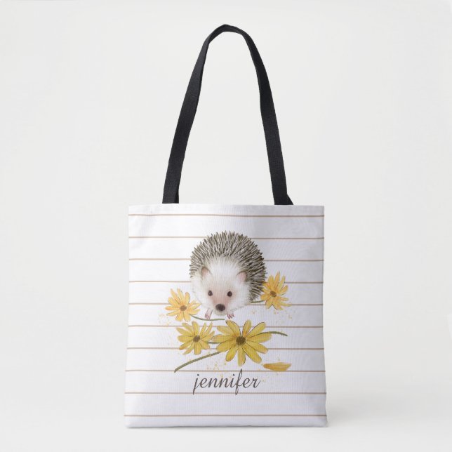 Sac fourre-tout de hérisson personnalisé (Devant)