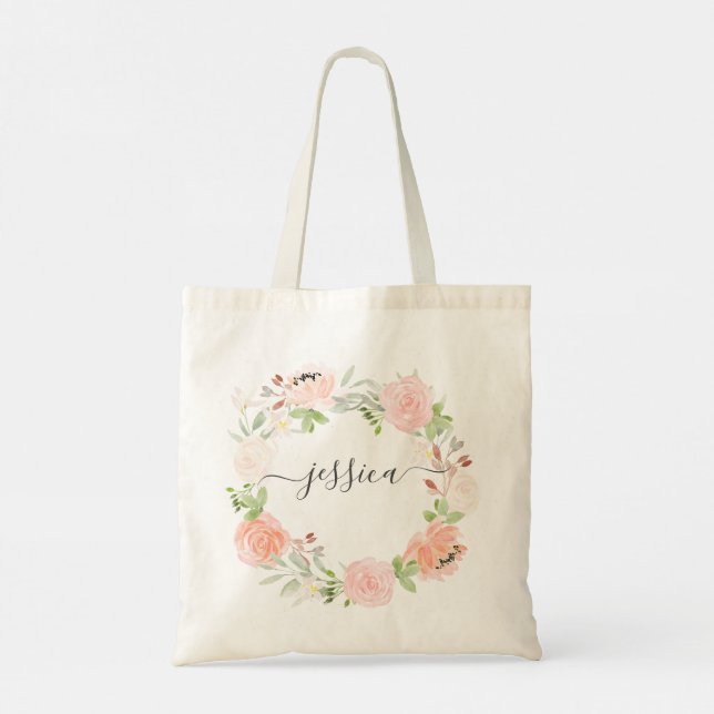 Sac fourre-tout de jardin en couronne rose (Dos)