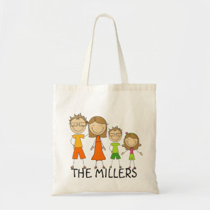 Sac fourre-tout de la famille de silhouettes perso
