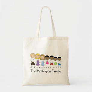 Sac fourre-tout de la famille de silhouettes perso