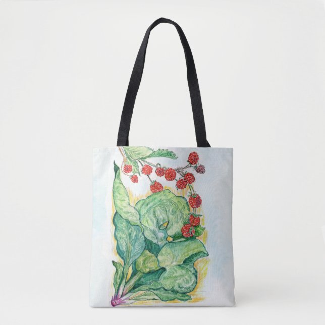 Sac fourre-tout de la Rhubarbe et des framboises (Devant)