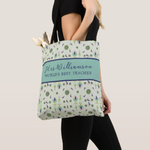 Sac fourre-tout de l'enseignant de crème vintage f