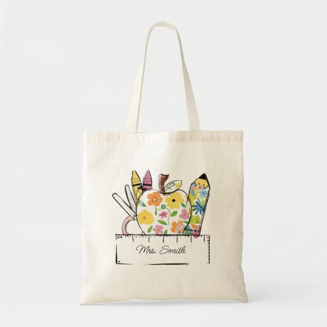 Sac fourre-tout de l'enseignant Retour à l'école (Devant)