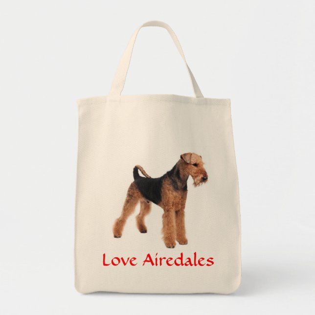 Sac fourre - tout de l'épicerie Airedale Terrier P (Devant)