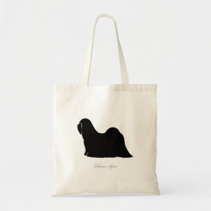 Sac fourre-tout de Lhasa Apso (silhouette noire)