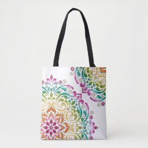 Sac fourre-tout de Mandala arc-en-ciel