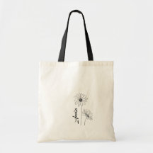 Sac fourre-tout de marguerite personnalisé avec no