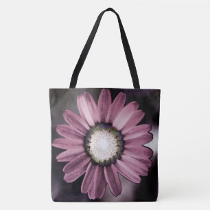 Sac fourre-tout de marguerite rose rustique