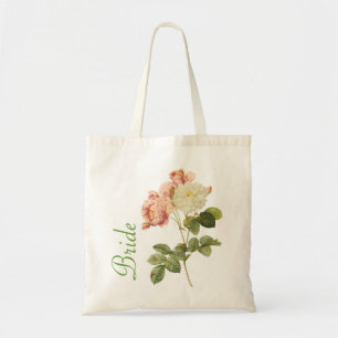 Sac fourre-tout de mariage aux pivoines vintage