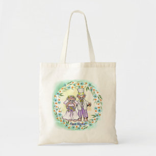 Sac fourre-tout de mariage de mariée et marié ours
