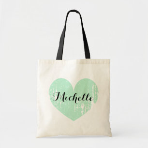 Sac fourre-tout de mariage personnalisé avec coeur