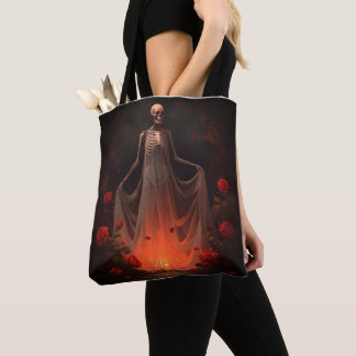 Sac fourre-tout de mariée squelette gothique sombr