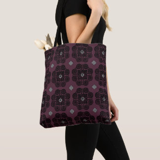 Sac fourre-tout de médaillon Raisin & Black Scroll