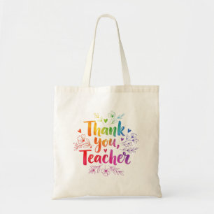 Sac fourre-tout de Merci de l'enseignant Rainbow