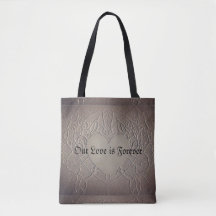 Sac fourre-tout de message romantique