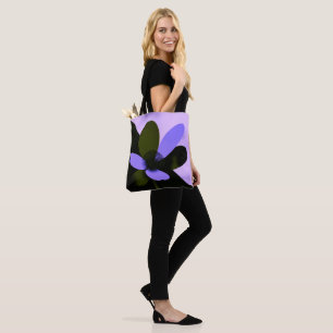 Sac fourre-tout de mode floral abstrait audacieux