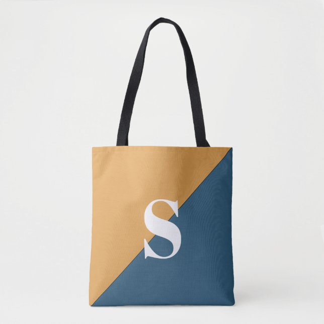 Sac fourre-tout de Monogramme bleu de la marine mo (Devant)