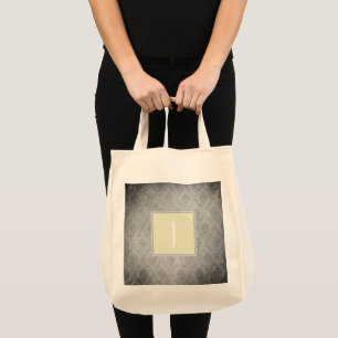 Sac fourre-tout de monogramme Vintage jaune
