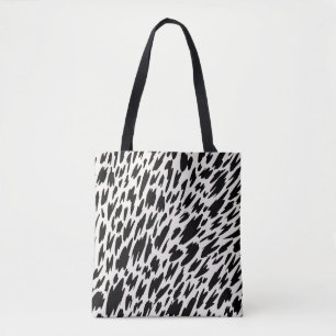 Sac fourre-tout de Motif moderne Léopard noir et b