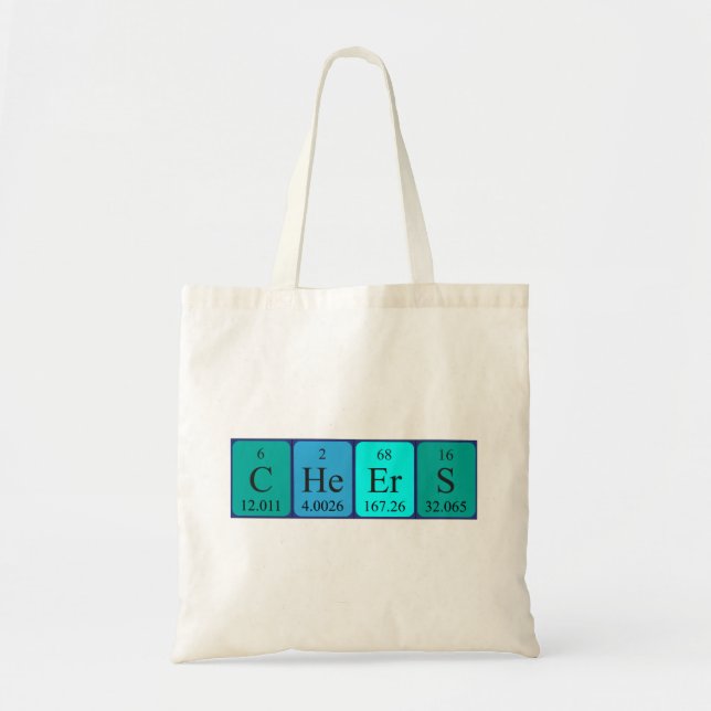 Sac fourre-tout de mots de table périodique (Devant)