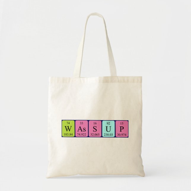 Sac fourre-tout de mots Wassue périodique du table (Devant)