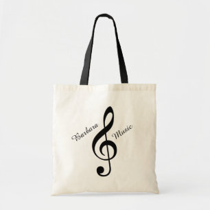 sac fourre-tout de musique à clé avec nom personna