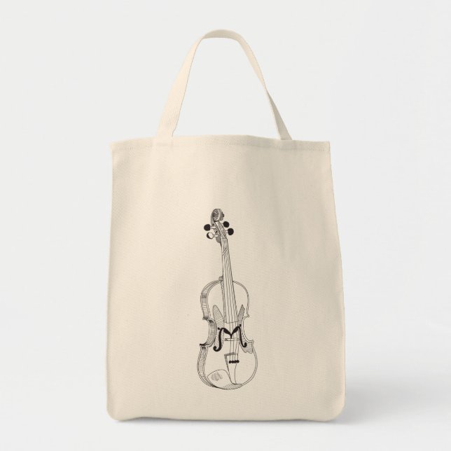 Sac fourre-tout de musique de violon  (Devant)