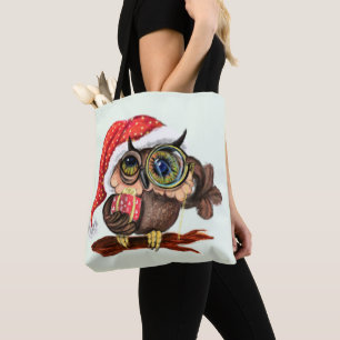 Sac fourre-tout de Noël Chouette bébé en Casquette