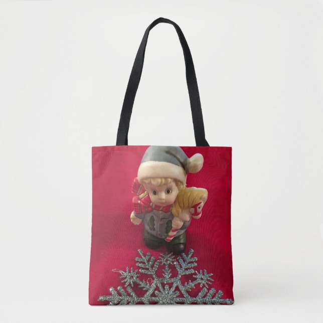 Sac fourre-tout de Noël des petits elfes (Devant)
