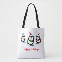 Sac fourre-tout de Noël des Pingouins