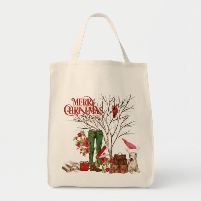 Sac fourre-tout de Noël du randonneur avec sac à d (Devant)
