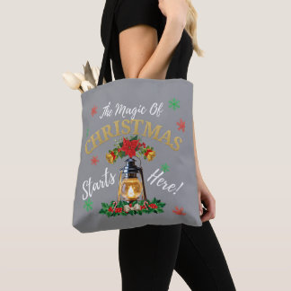 Sac fourre-tout de Noël magique - Lanterne Festive