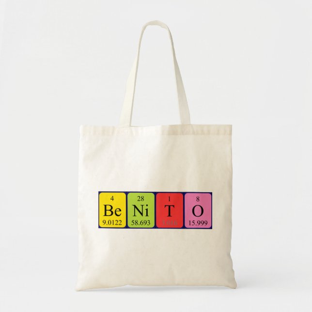 Sac fourre-tout de nom de table périodique Benito (Devant)