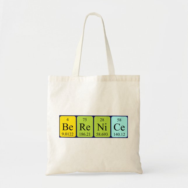 Sac fourre-tout de nom de table périodique Berenic (Devant)