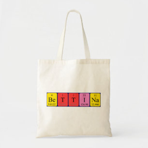 Sac fourre-tout de nom de table périodique Bettin