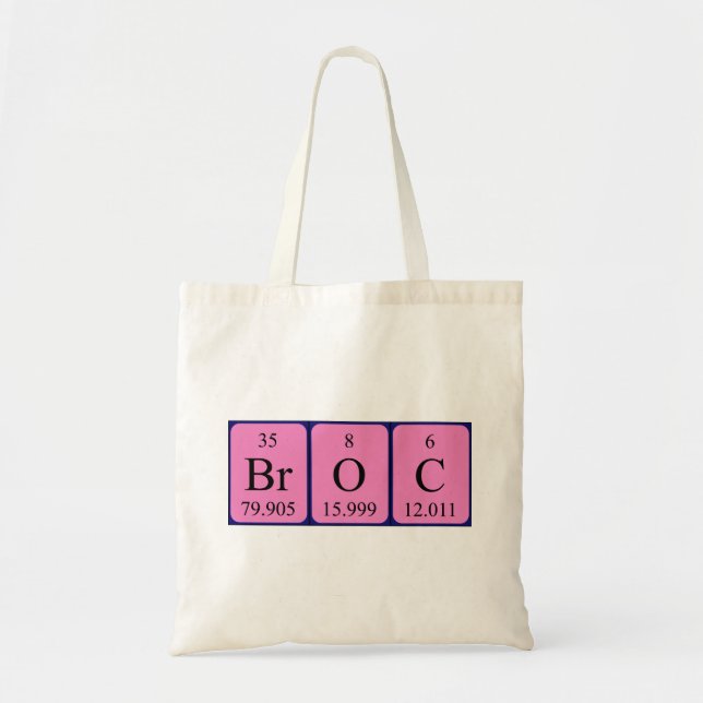 Sac fourre-tout de nom de table périodique Broc (Devant)