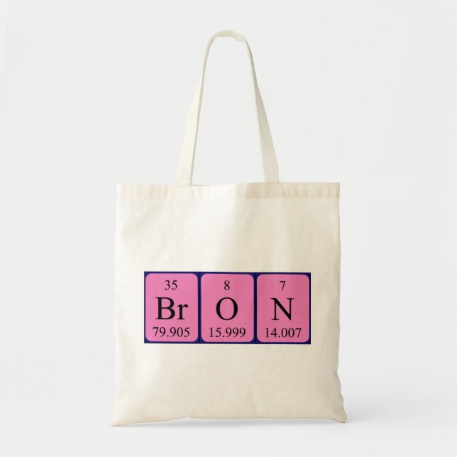 Sac fourre-tout de nom de table périodique Bron (Devant)
